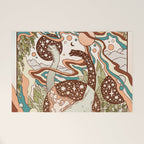 Jurassic Portal | Retro Rainbow Palette | Dinosaur Science Fiction Art Welcome Mat Gallery Image 1
