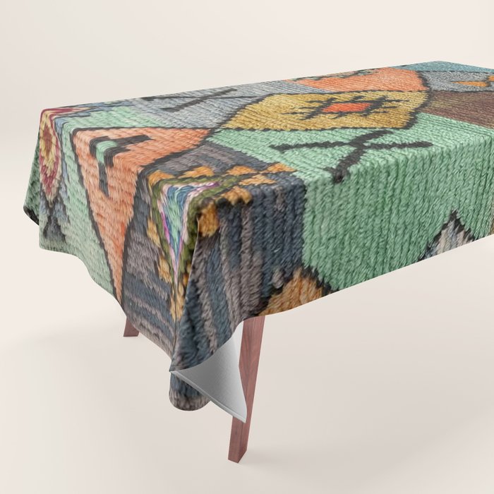 Traditional Vintage Moroccan Rug Tablecloth Gallery Image 1