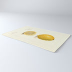 Vintage Lemon Botanical Illustration Antique Citrus Fruit Art with Yellow Tones Rug Gallery Image 3