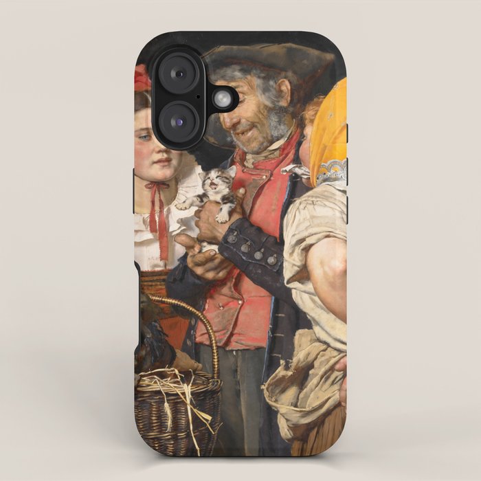 Old Man's Treasure by Karl Gussow, 1876 iPhone Case Gallery Image 1