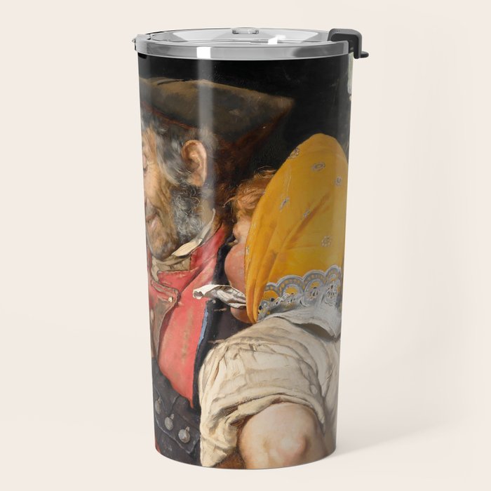 Old Man's Treasure by Karl Gussow, 1876 Travel Mug Gallery Image 2