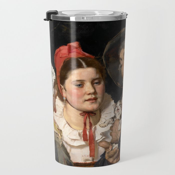 Old Man's Treasure by Karl Gussow, 1876 Travel Mug Gallery Image 3