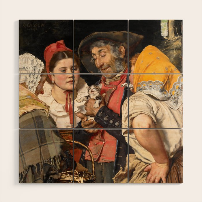 Old Man's Treasure by Karl Gussow, 1876 Wood Wall Art Gallery Image 1
