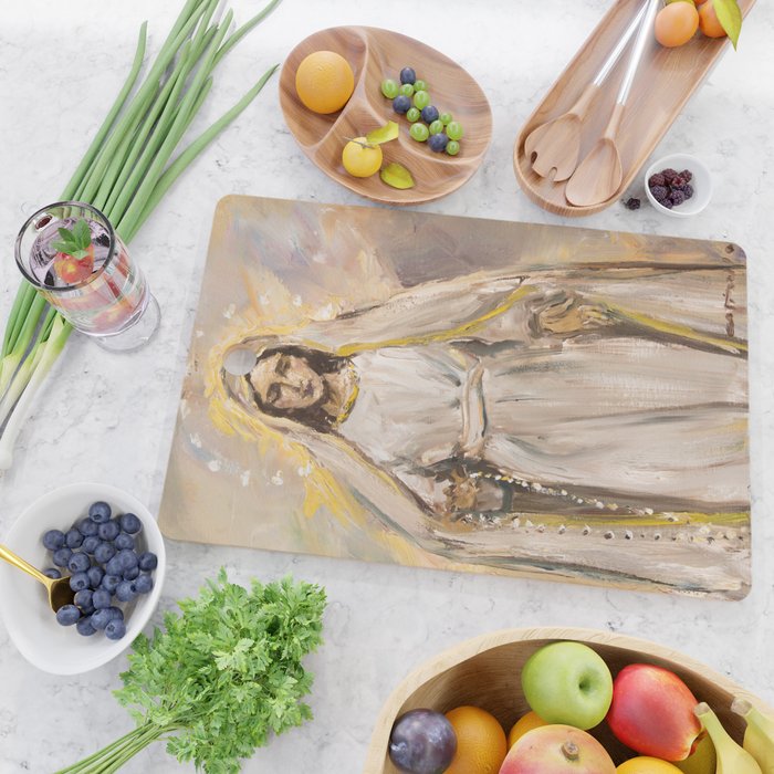 Regina Sacratissimi Rosarii Cutting Board Gallery Image 2