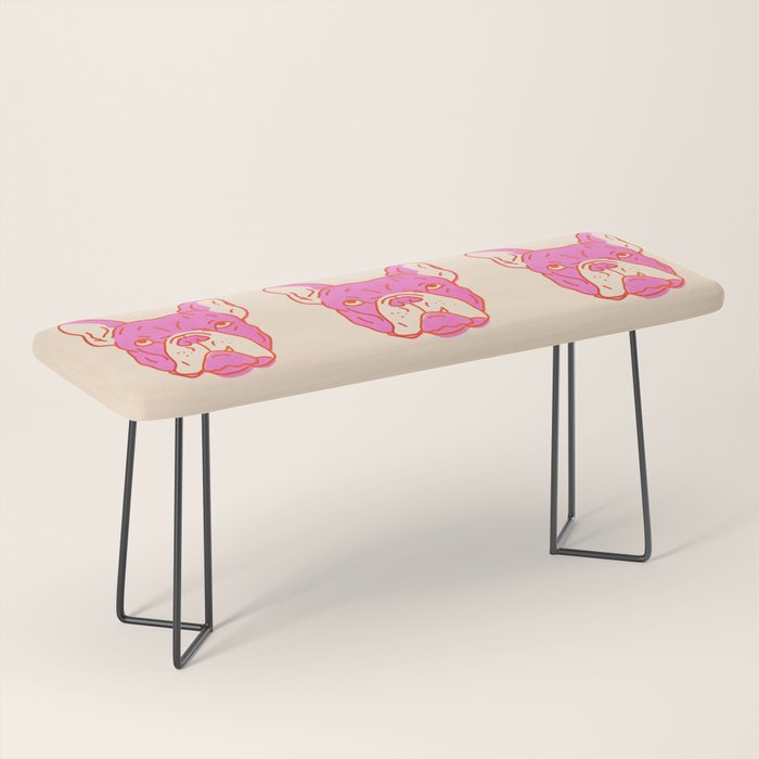 Hot Pink Bulldog Bench Gallery Image 1