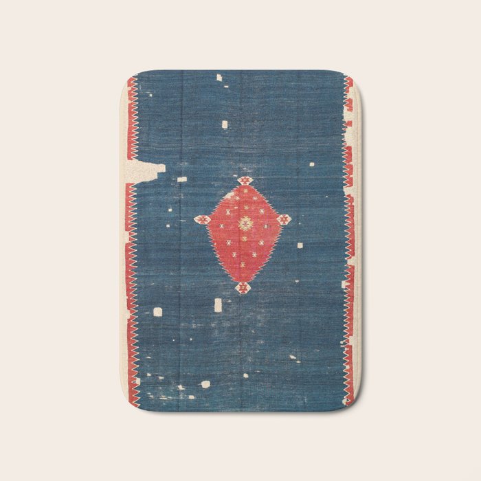 Balikesir  Antique Turkish Kilim Rug Print Bath Mat Gallery Image 1
