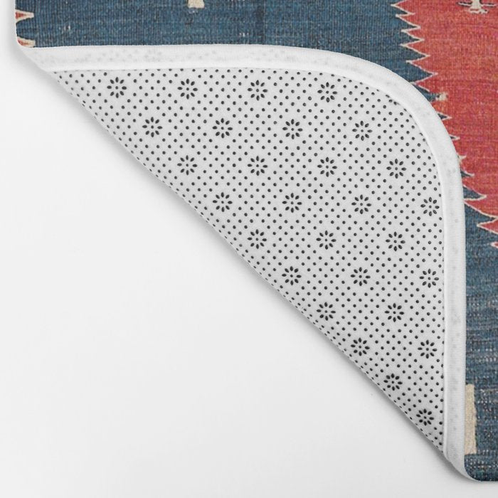 Balikesir  Antique Turkish Kilim Rug Print Bath Mat Gallery Image 2