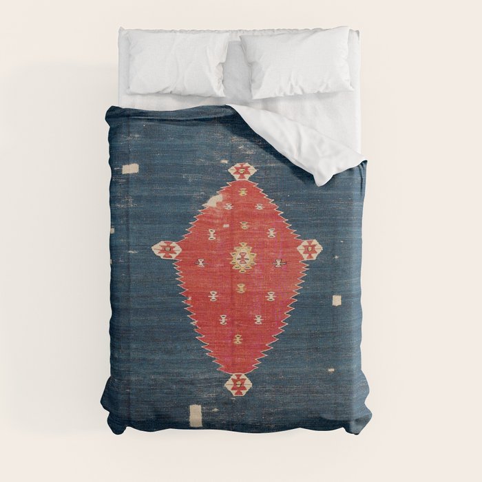 Balikesir  Antique Turkish Kilim Rug Print Duvet Cover Gallery Image 3
