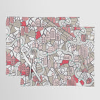 City life map mauve Placemat Gallery Image 1