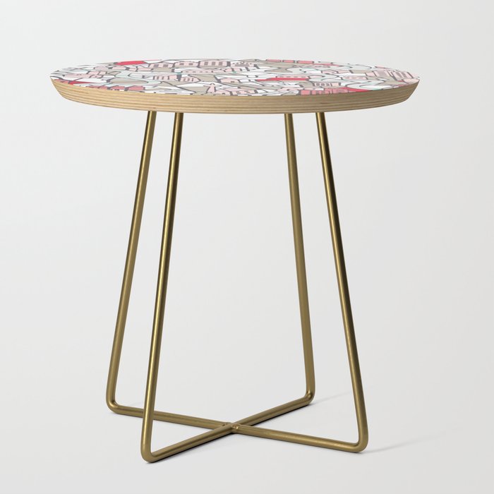 City life map mauve Side Table Gallery Image 1