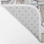 City life map mauve Bath Mat Gallery Image 2