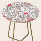 City life map mauve Side Table Gallery Image 2