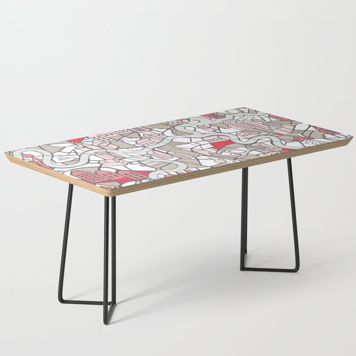 City life map mauve Coffee Table Gallery Image 1