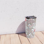 City life map mauve Travel Mug Gallery Image 4