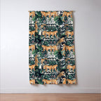 Cheetah in the wild rainforest Window Curtain Gallery Image 3