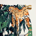 Cheetah in the wild rainforest Window Curtain Gallery Image 2