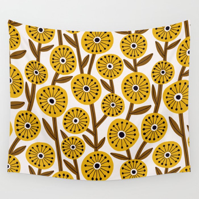 Mid Century Garden #1 Wall Tapestry Gallery Image 4