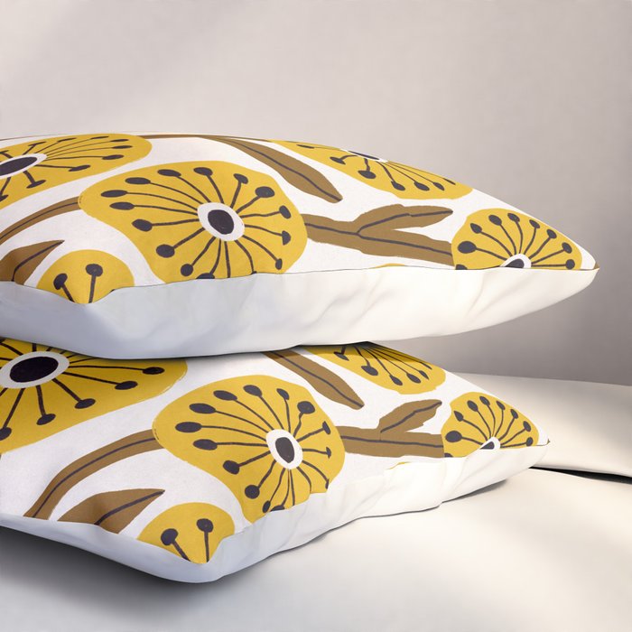Mid Century Garden #1 Pillow Sham Gallery Image 3