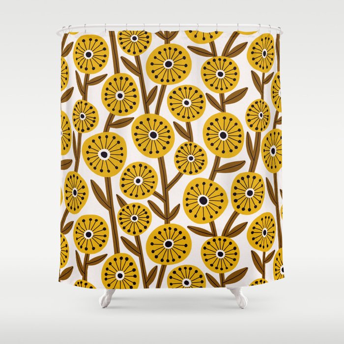 Mid Century Garden #1 Shower Curtain Gallery Image 1