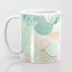 MERMAID SHELLS - MINT & ROSEGOLD Coffee Mug Gallery Image 3