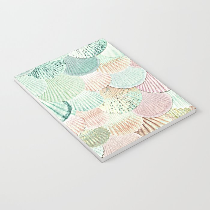 MERMAID SHELLS - MINT & ROSEGOLD Notebook Gallery Image 3