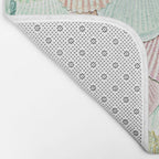 MERMAID SHELLS - MINT & ROSEGOLD Bath Mat Gallery Image 2