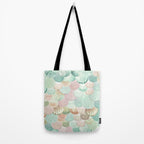 MERMAID SHELLS - MINT & ROSEGOLD Tote Bag Gallery Image 2