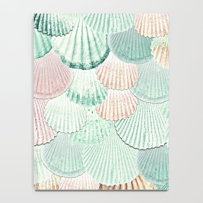 MERMAID SHELLS - MINT & ROSEGOLD Notebook Gallery Image 4