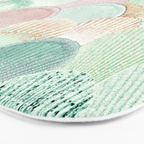 MERMAID SHELLS - MINT & ROSEGOLD Bath Mat Gallery Image 3