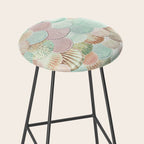 MERMAID SHELLS - MINT & ROSEGOLD Stool Gallery Image 2