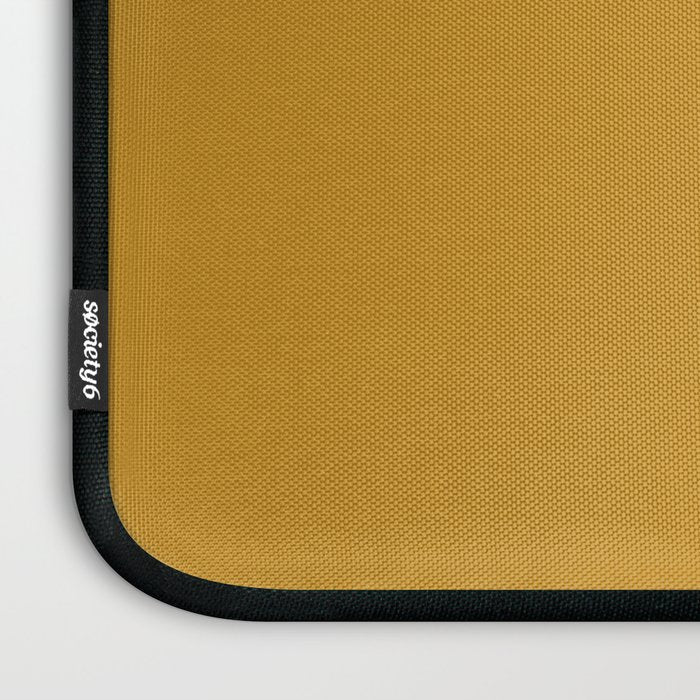 Morocco Mustard Gold Solid Colour Laptop Sleeve Gallery Image 3