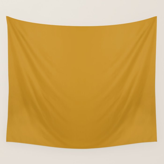 Morocco Mustard Gold Solid Colour Wall Tapestry Gallery Image 4