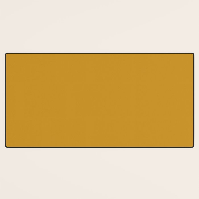 Morocco Mustard Gold Solid Colour Desk Mat Gallery Image 3