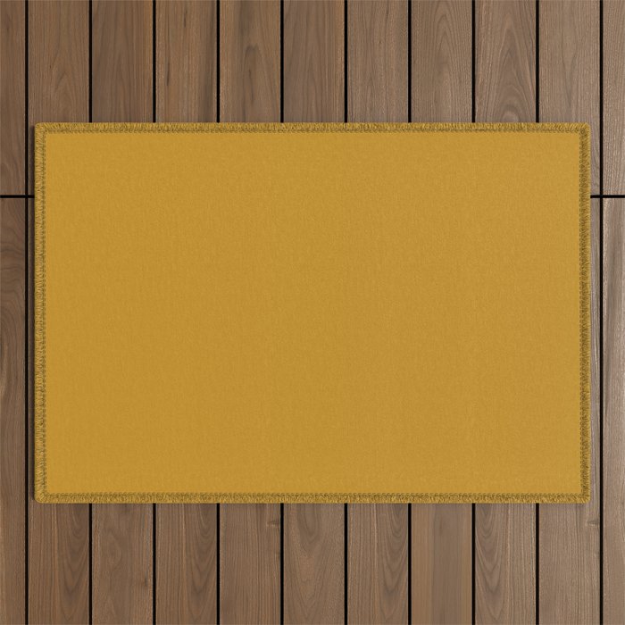 Morocco Mustard Gold Solid Colour Outdoor Rug Gallery Image 1