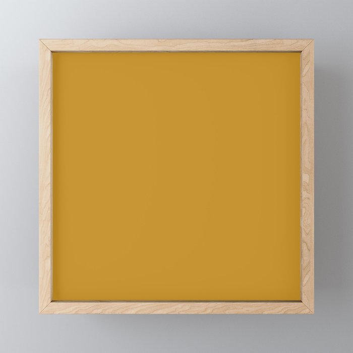 Morocco Mustard Gold Solid Colour Mini Art Print Gallery Image 1