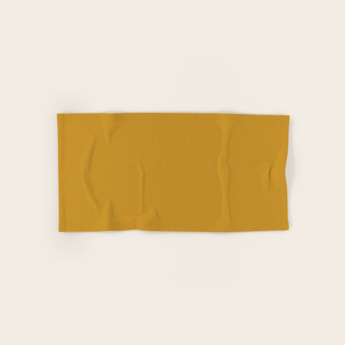 Morocco Mustard Gold Solid Colour Bath Towel Gallery Image 1
