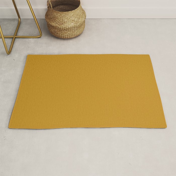 Morocco Mustard Gold Solid Colour Rug Gallery Image 1