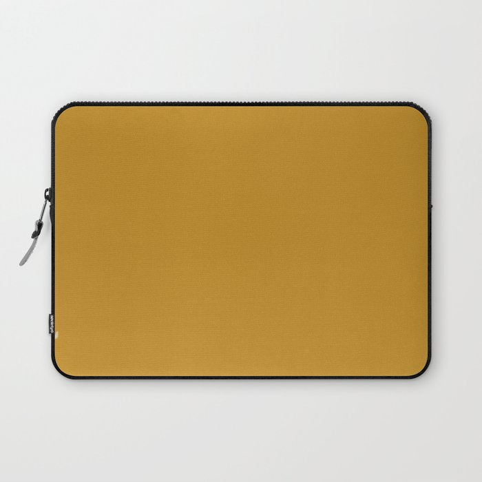 Morocco Mustard Gold Solid Colour Laptop Sleeve Gallery Image 1