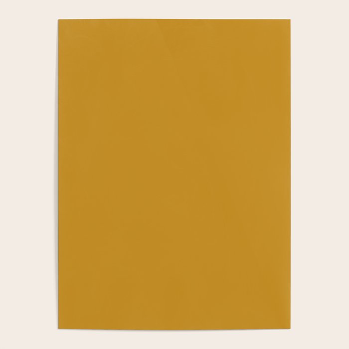 Morocco Mustard Gold Solid Colour Poster Gallery Image 4