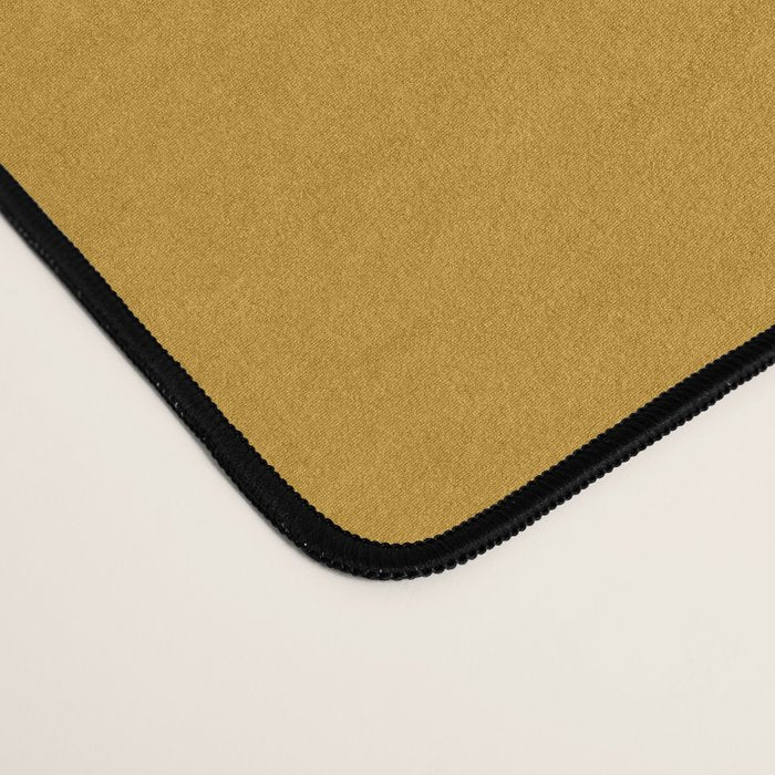 Morocco Mustard Gold Solid Colour Desk Mat Gallery Image 4