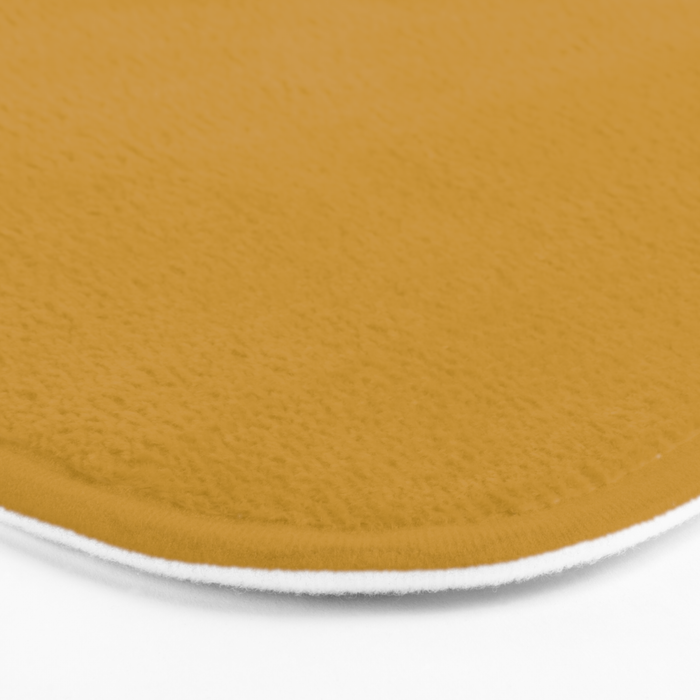 Morocco Mustard Gold Solid Colour Bath Mat Gallery Image 3