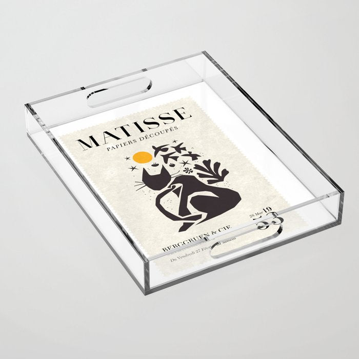Matisse Cat Artwork Acrylic Tray Gallery Image 1