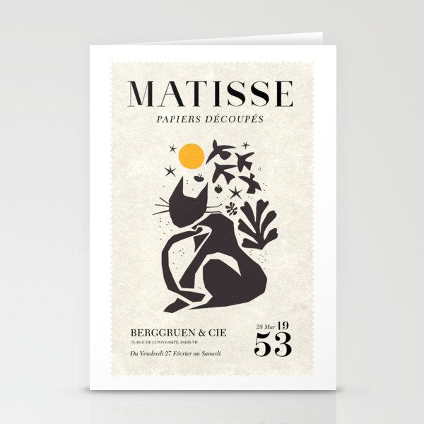 Matisse Cat Artwork Stationery Card Gallery Image 2