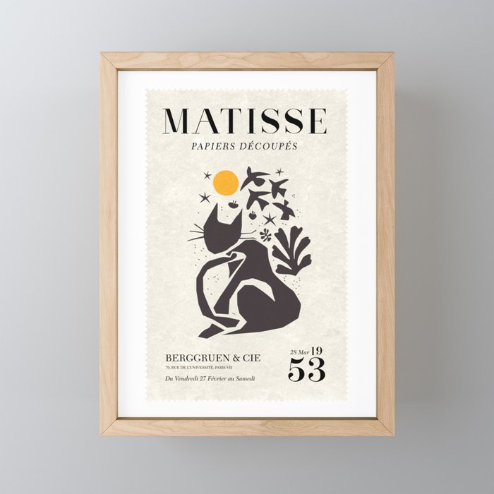 Matisse Cat Artwork Mini Art Print Gallery Image 1
