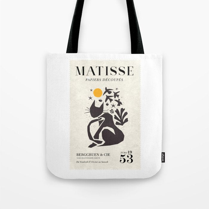 Matisse Cat Artwork Tote Bag Gallery Image 1