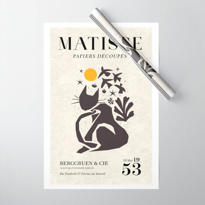 Matisse Cat Artwork Wrapping Paper Gallery Image 1