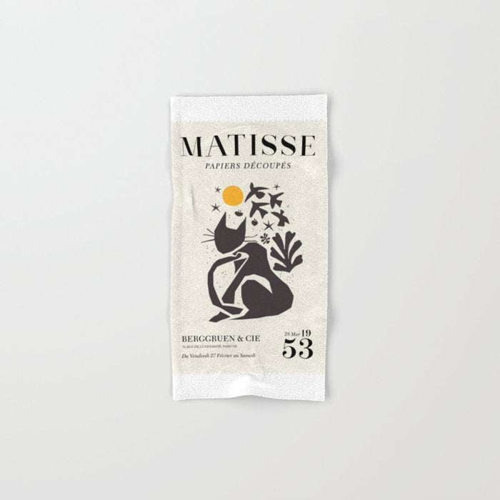 Matisse Cat Artwork Bath Towel Gallery Image 1