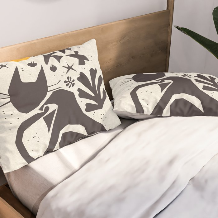 Matisse Cat Artwork Pillow Sham Gallery Image 2