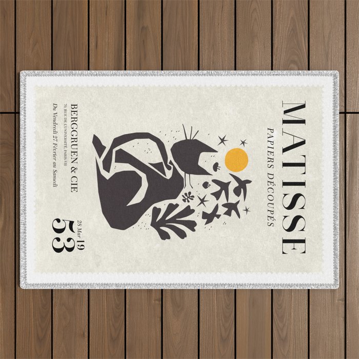 Matisse Cat Artwork Outdoor Rug