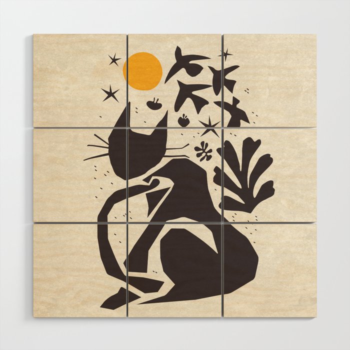 Matisse Cat Artwork Wood Wall Art Gallery Image 1